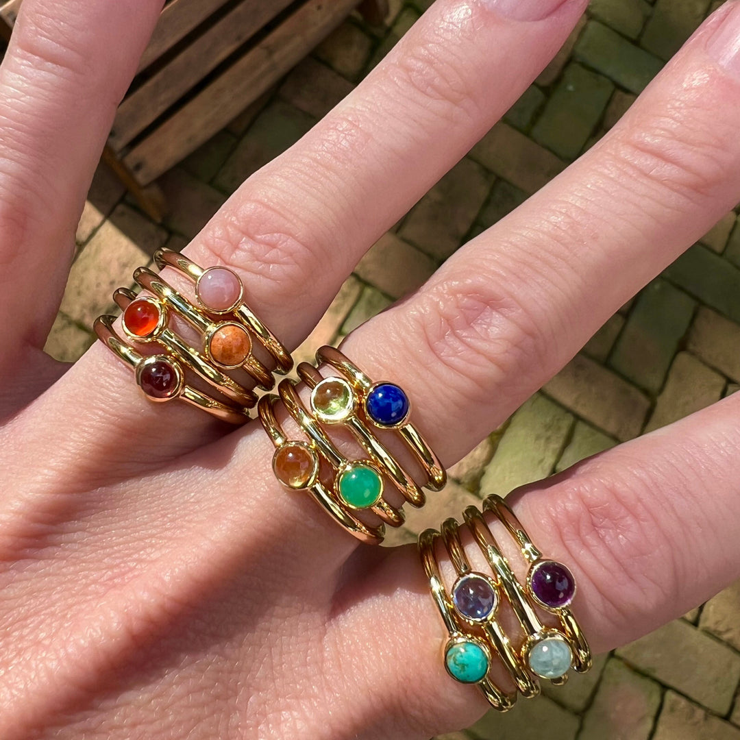 Mini Rainbow Ring in Lapis Lazuli