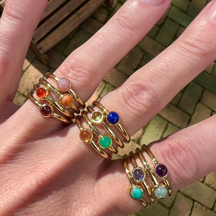 Mini Rainbow Ring in Lapis Lazuli