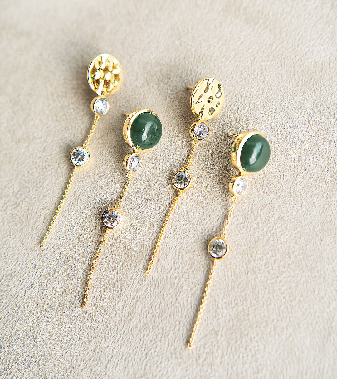 Hammered Gold Fallon Drop Earrings