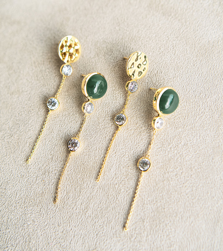 Hammered Gold Fallon Drop Earrings