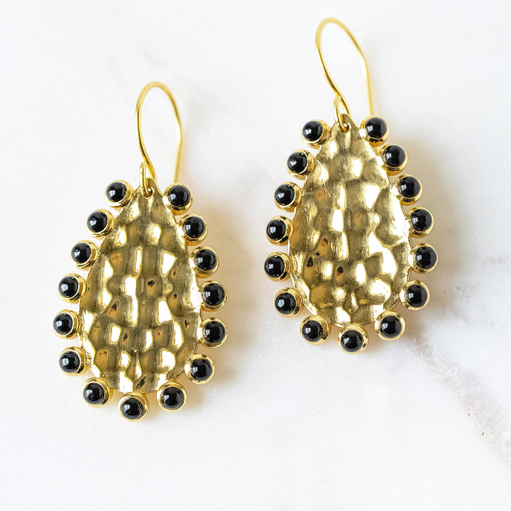 Tear Drop Earrings in Black Onyx aka "The Mrs. Pulcanio"