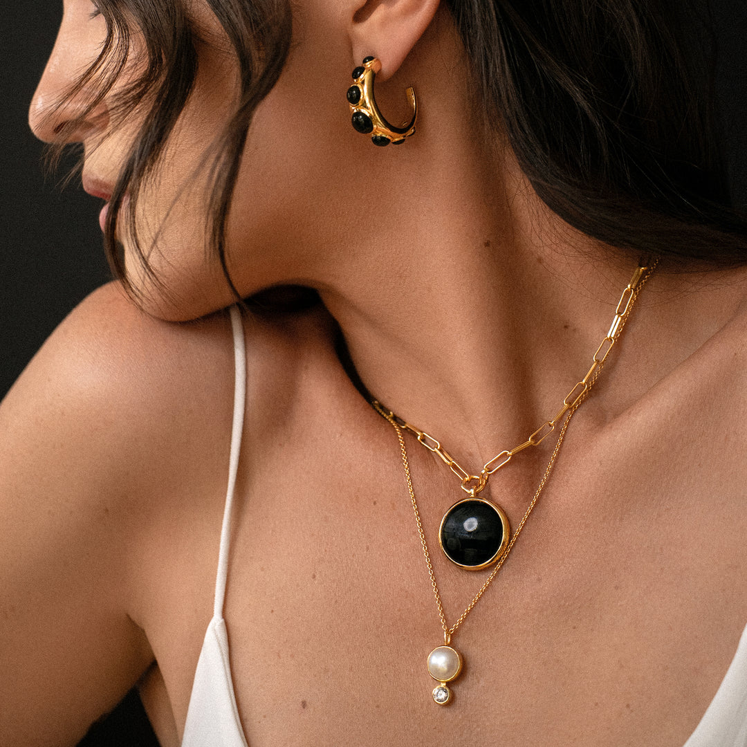 Splash of Color Pendant Necklace 2.0 in Black Onyx